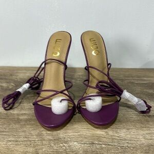 EGO Gelato Lace Up Heels Purple Size 7 NWOT